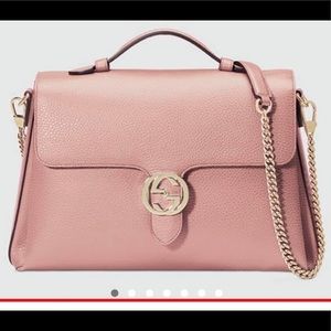 PINK Gucci medium dollar interlocking bag
